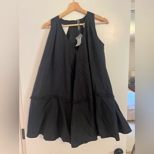 NWT Anthropologie Swing Dress black small petite